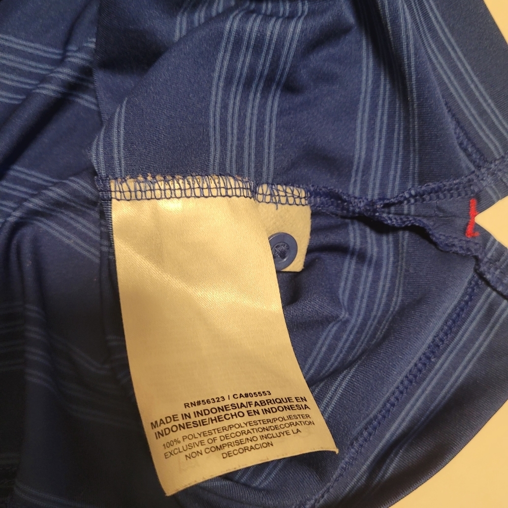 Nike Texas Rangers Dry Fit Men's Blue Striped Shirt Size MEDIUM - Picture 7 of 9
